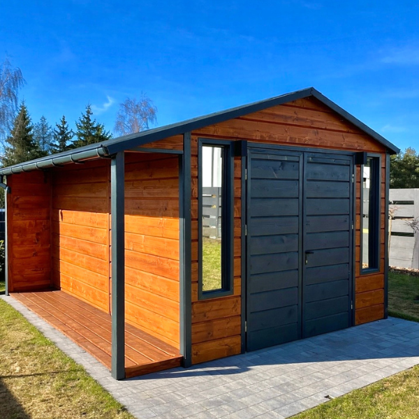 Garaż drewniany 3,9m x 3,6m